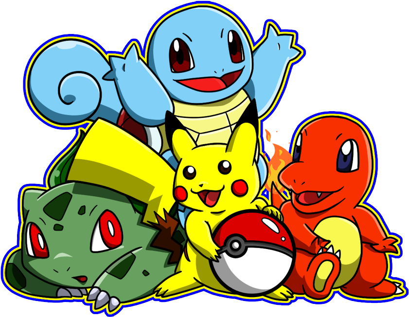 Imagem com vários pokemons